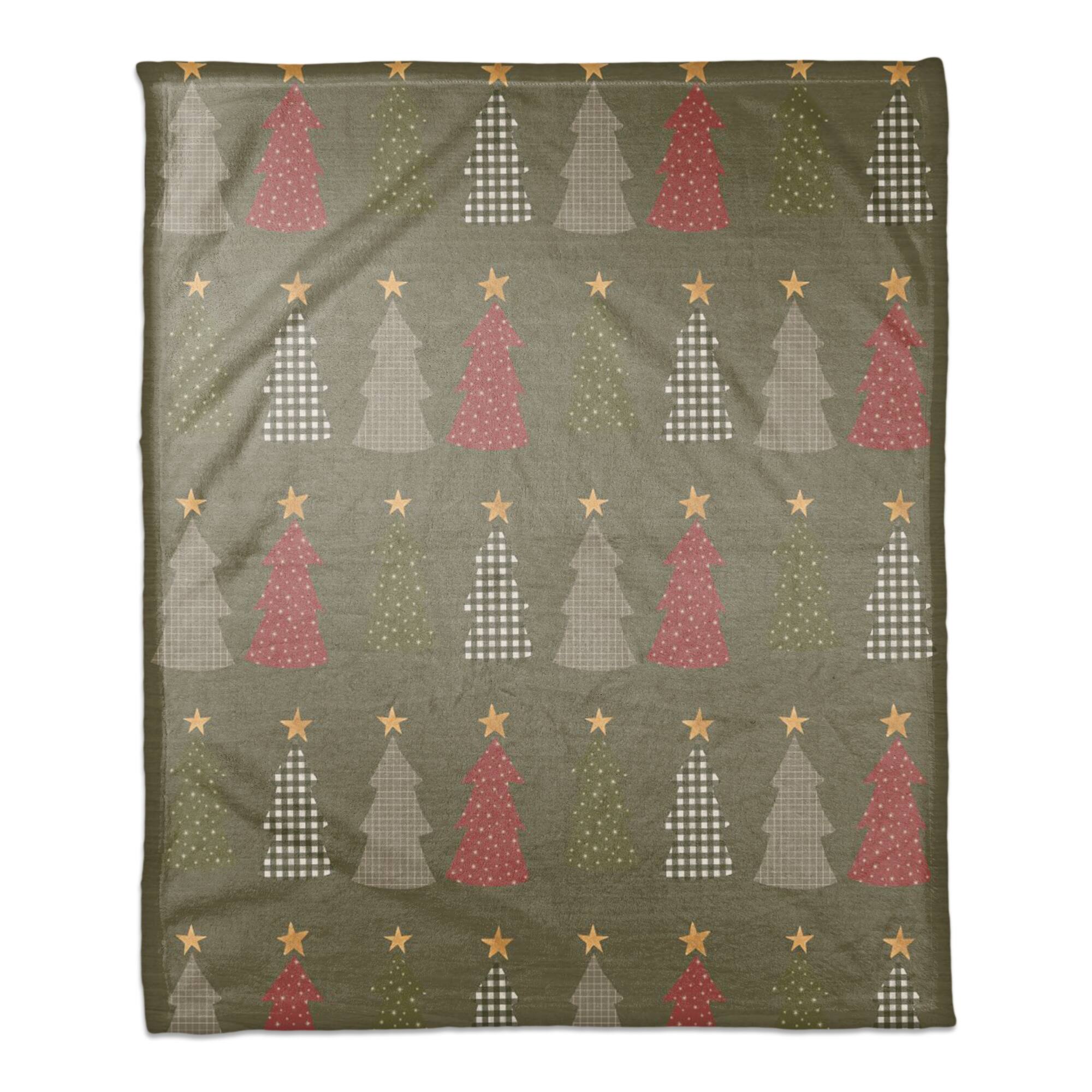Tree Pattern Coral Fleece Blanket